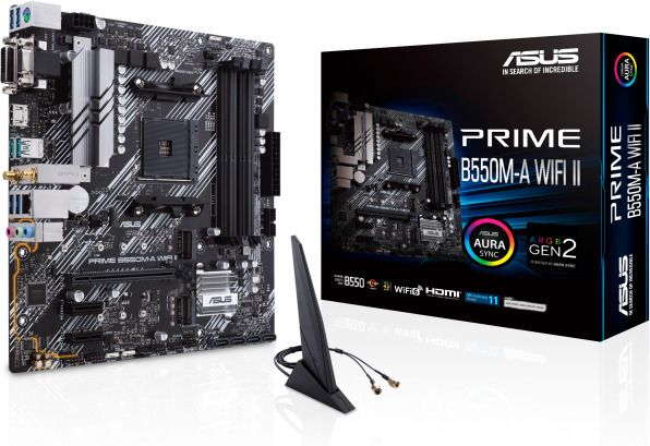 ASUS PRIME B550M-A WIFI II AM4 mATX MB 4xDDR4 2xM.2 4XSATA